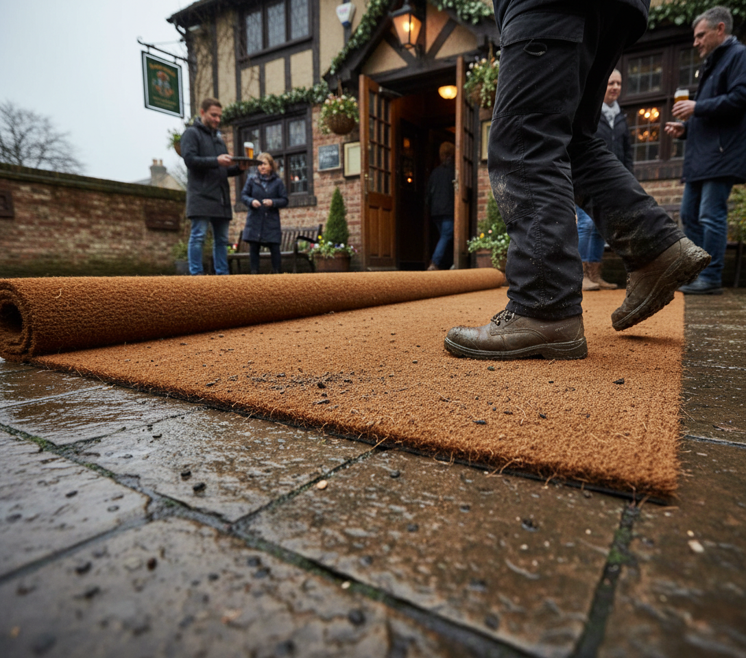 Premium Heavy Duty Coir Coconut Roll Matting 17mm - Durable, Eco-Friendly, and Customizable for Any Entrance