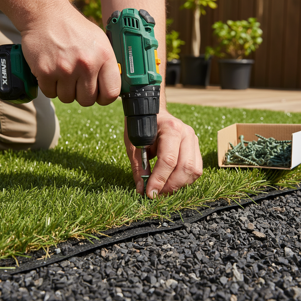 Premium 38mm Artificial Grass Screws for Secure Turf Installation - Weatherproof Green Coating with 200 Count