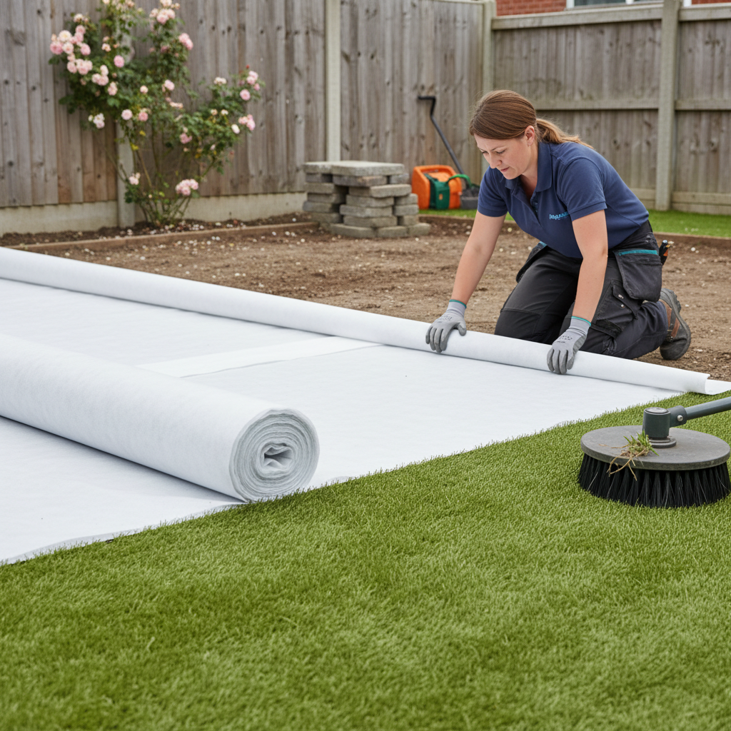 Premium Artificial Grass Weed Proof Membrane - 2m Wide x 25m Long for Superior Weed Control and Easy Installation