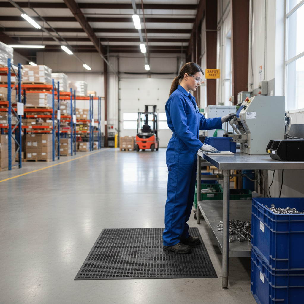 High-Performance Ergonomic Anti-Fatigue Mat - 16mm Thick, Durable Nitrile Rubber, Hygienic Surface for Workplace Safety