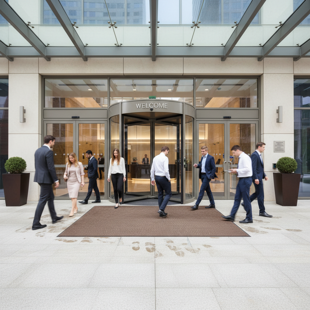 Premium High-Performance Brush Mat 75cm x 85cm - Durable Nylon Fibres with Nitrile Rubber Backing for Heavy Traffic Areas