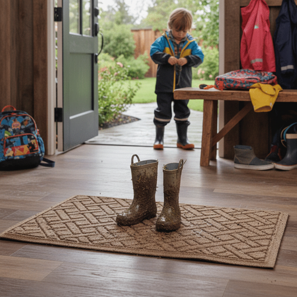 Premium Heavy Duty Doormats - Lattice & Argyle Collection with Recycled PET and Nitrile Rubber for Effective Dirt Trapping