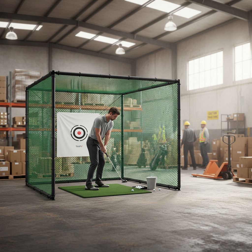 Heavy Duty Golf Practice Cage & Net with 1.5m Target for Improved Swing Accuracy