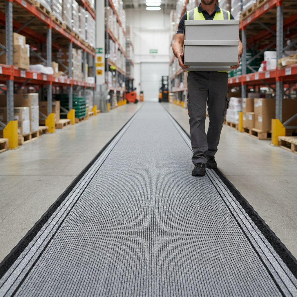 Premium Durable Striped Hallway Mat - Elegant Design for High-Traffic Areas, Easy Maintenance and Robust Performance