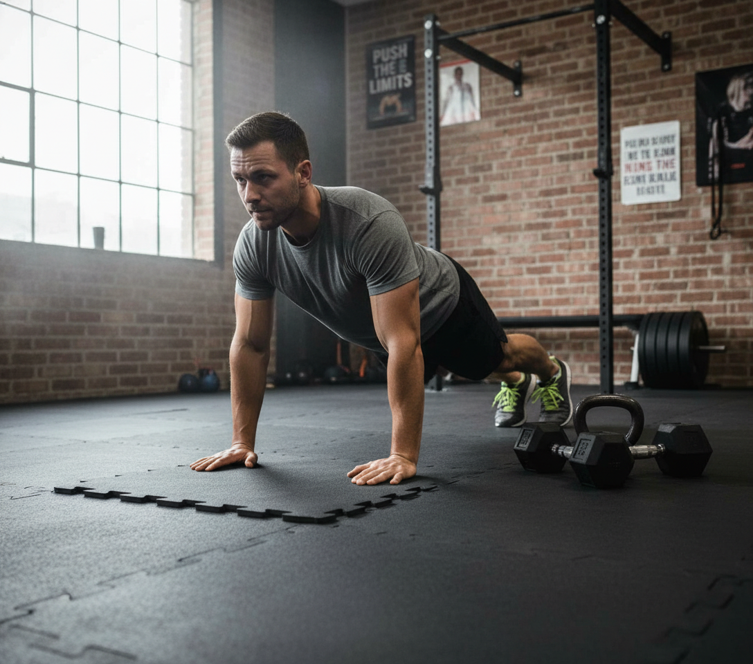 Premium Easy-Install Sport Tile Rubber Gym Flooring for Versatile Use in Gyms and Ice Rinks