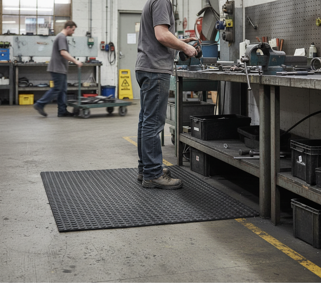 Premium Heavy Duty Dot Rubber Matting Rolls - 3mm Synthetic & Nitrile Rubber for Versatile Indoor Use