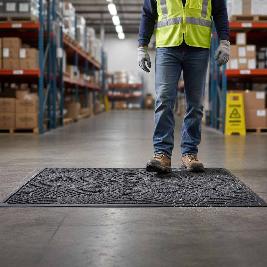 Premium High-Performance Floor Mat with Bi-Level Surface for Indoor and Outdoor Use, Ideal for Heavy Traffic Areas