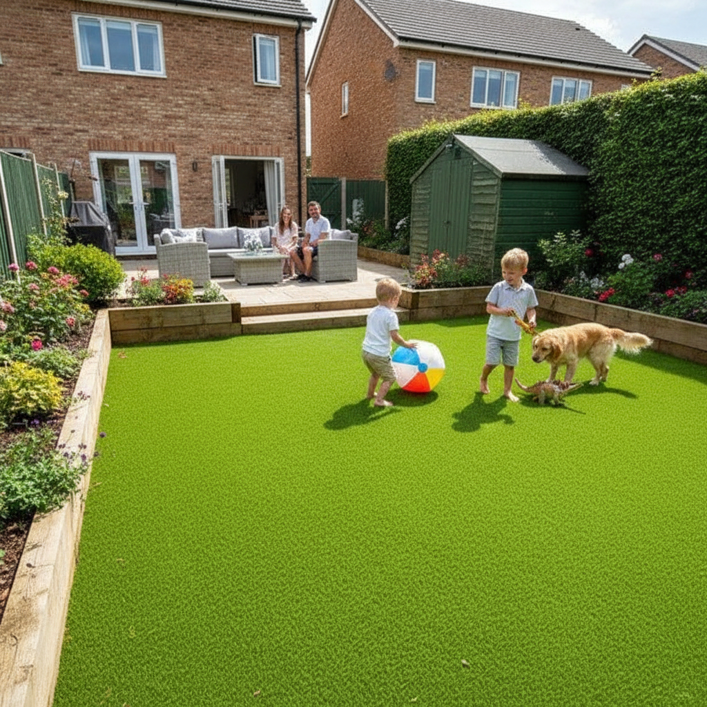 Premium Eco-Friendly Artificial Grass 35mm - Durable, 100% Recyclable, Ideal for Gardens and Pets