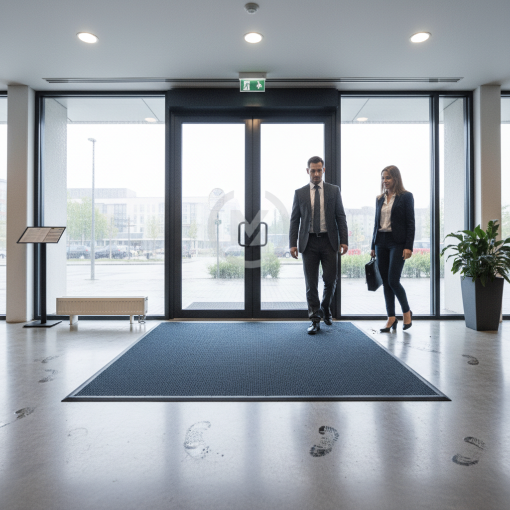 Premium Colour Brush Mat with Ramping Edge - Durable Synthetic, Non-Slip, and Vibrant Design for Effective Dirt Trapping