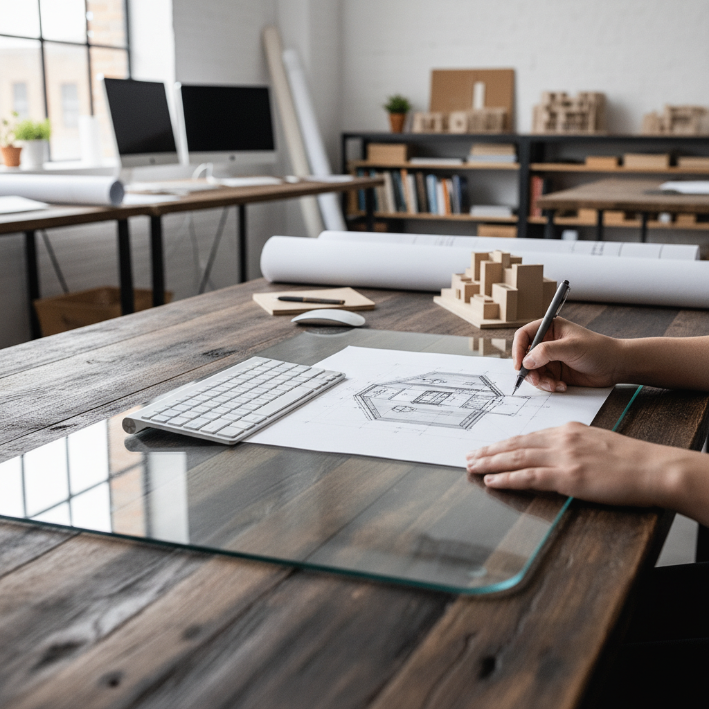 Premium Glass Desk Mat 51 x 91cm - Durable Surface for Scratch Protection and Stylish Workspace