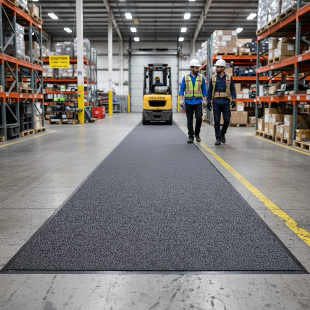 Premium Solid Colour Mat in Dark Charcoal - Highly Absorbent, Durable, Non-Slip with Two Size Options for Homes and Businesses