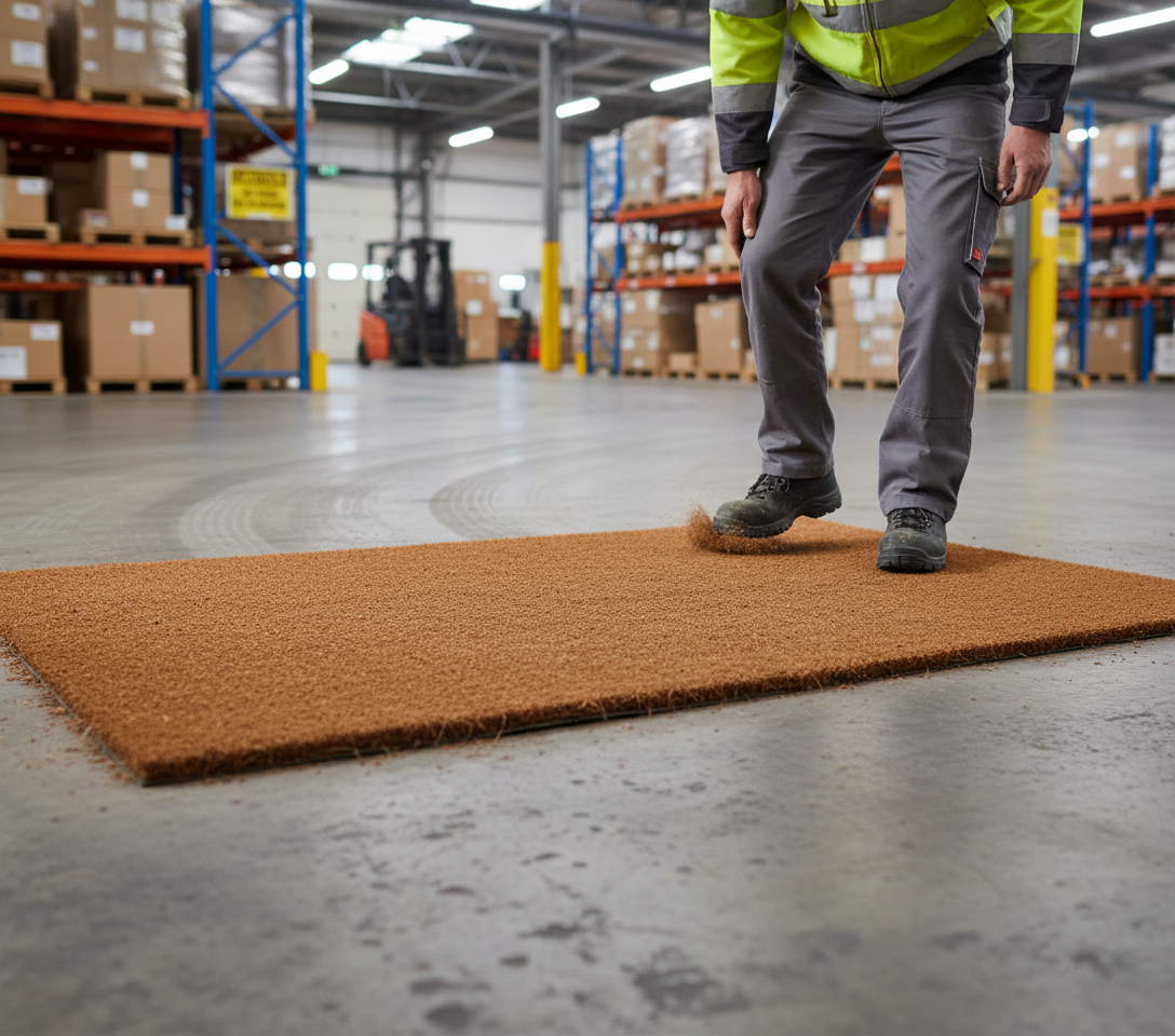 Premium 17mm Heavy Duty Coir Matting Roll – Custom Size Coconut Fibres for Effective Dirt Scraping and Moisture Trapping