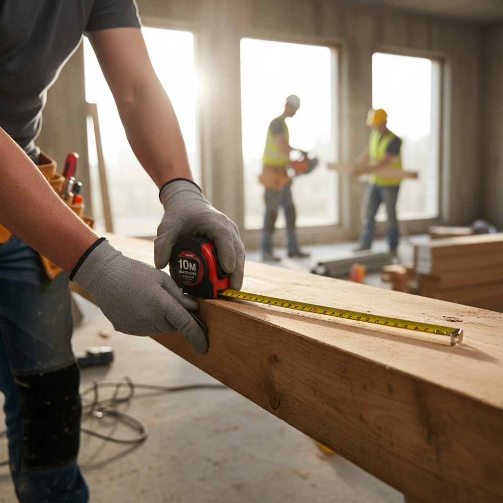 Premium 10m Heavy Duty Tape Measure with Hard Case, Imperial and Metric Measurements for Tradesmen and DIY Projects