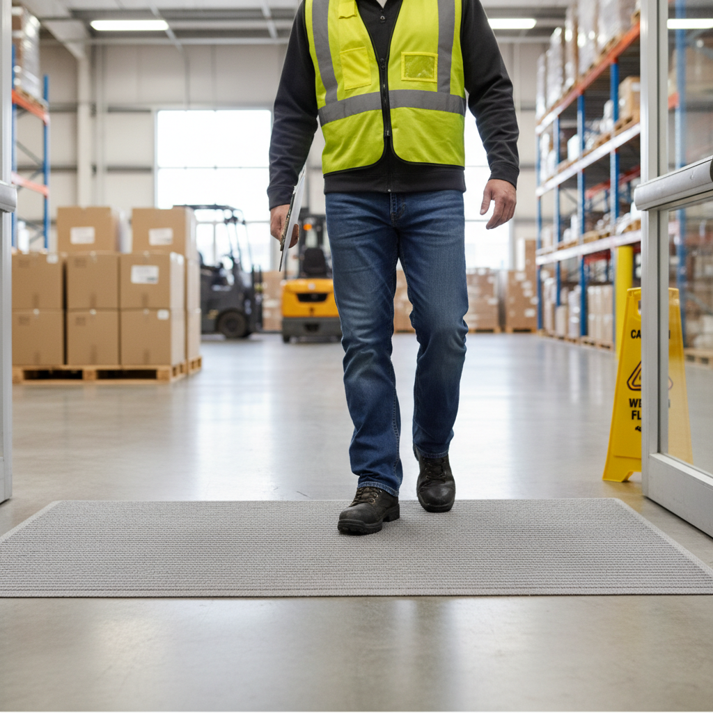 Premium Bi-Level Dirt Trapping Mat with Fashion Border for Enhanced Entryway Cleanliness and Safety