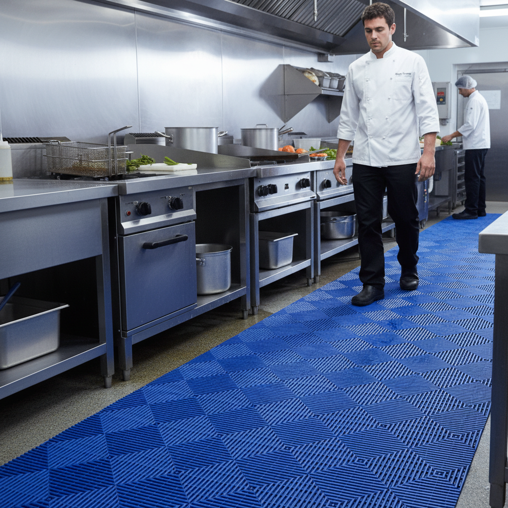 Premium Slip-Resistant Wet Area Mats for Pools and Showers - UV-Resistant Vinyl with Quick Installation and Safety Certifications