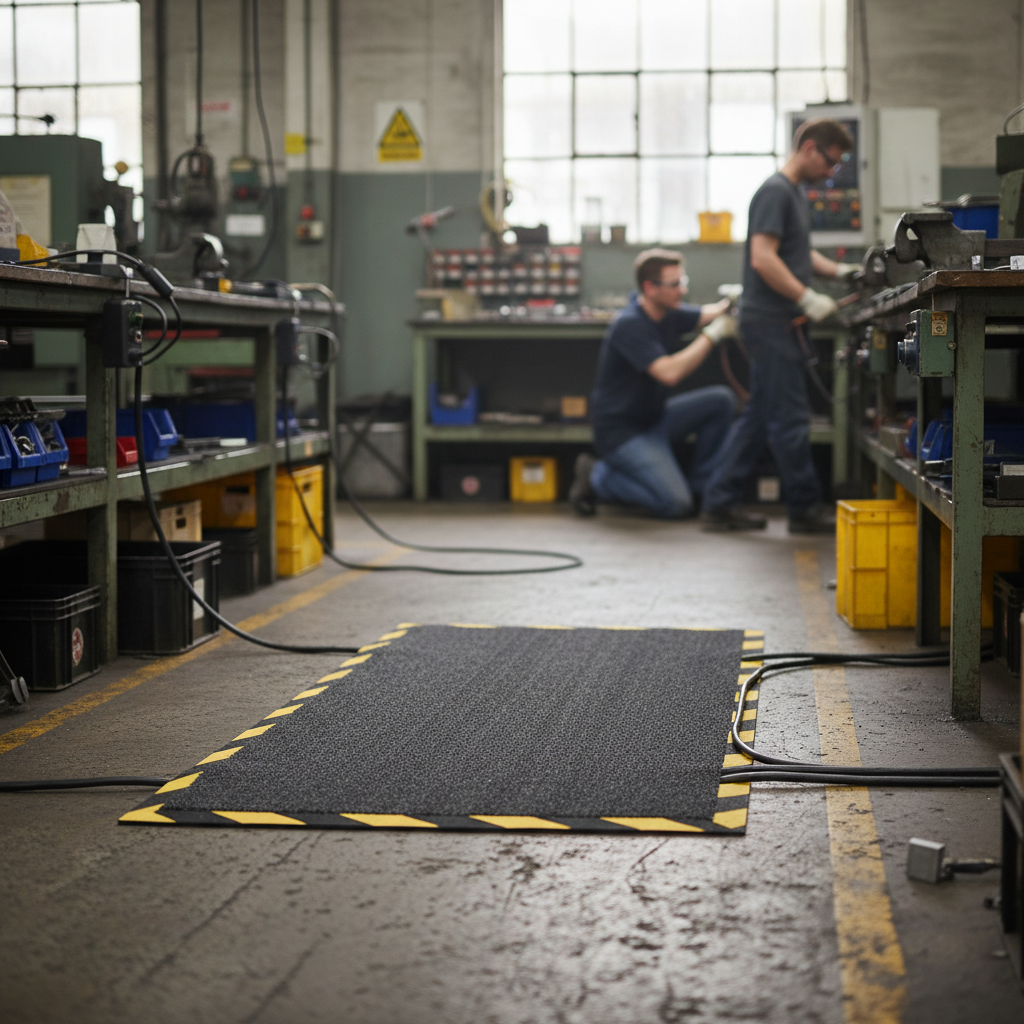 Premium Secure Cable Mat 40cm x 120cm - Heavy Duty, Flame-Retardant, Antistatic with Nitrile Rubber Backing