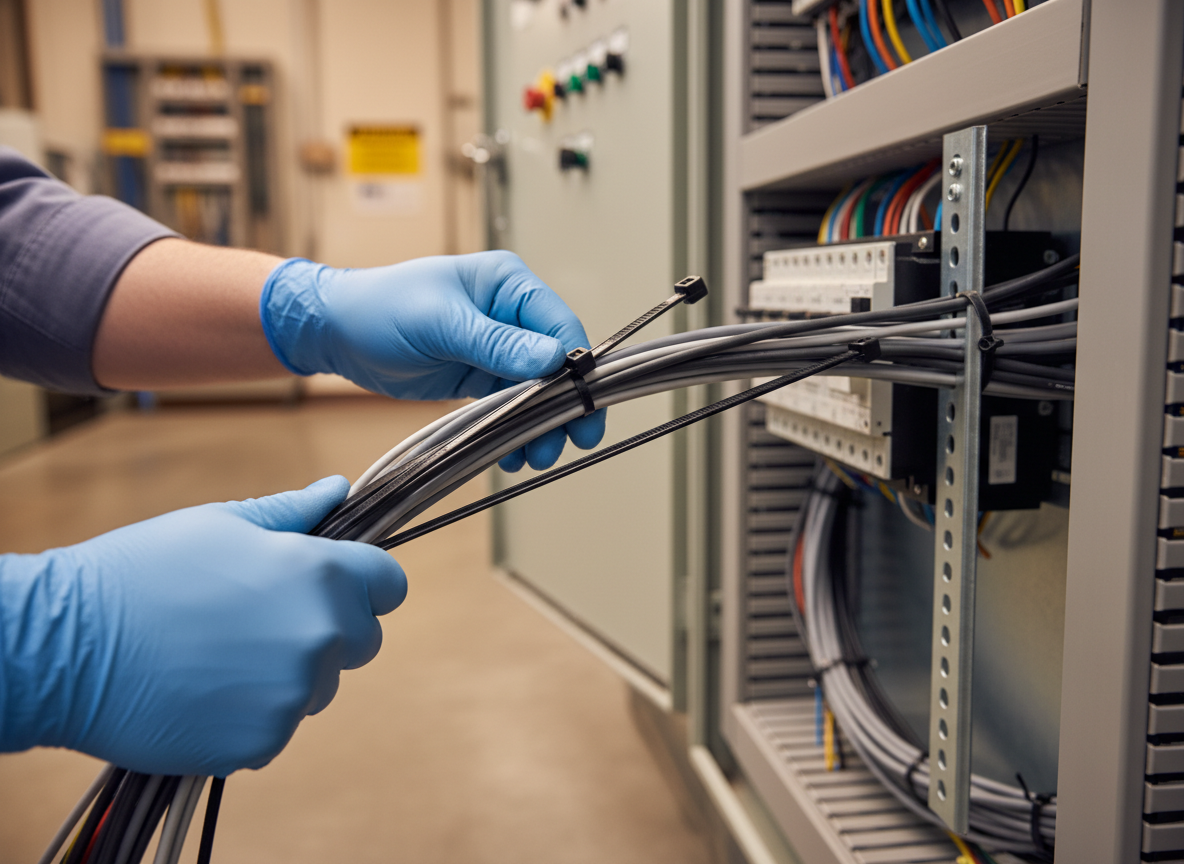 Premium 11 Inch Heavy Duty Cable Ties - Pack of 100 with Strong Ratchet Lock Closure and UV Treatment for Indoor and Outdoor Use