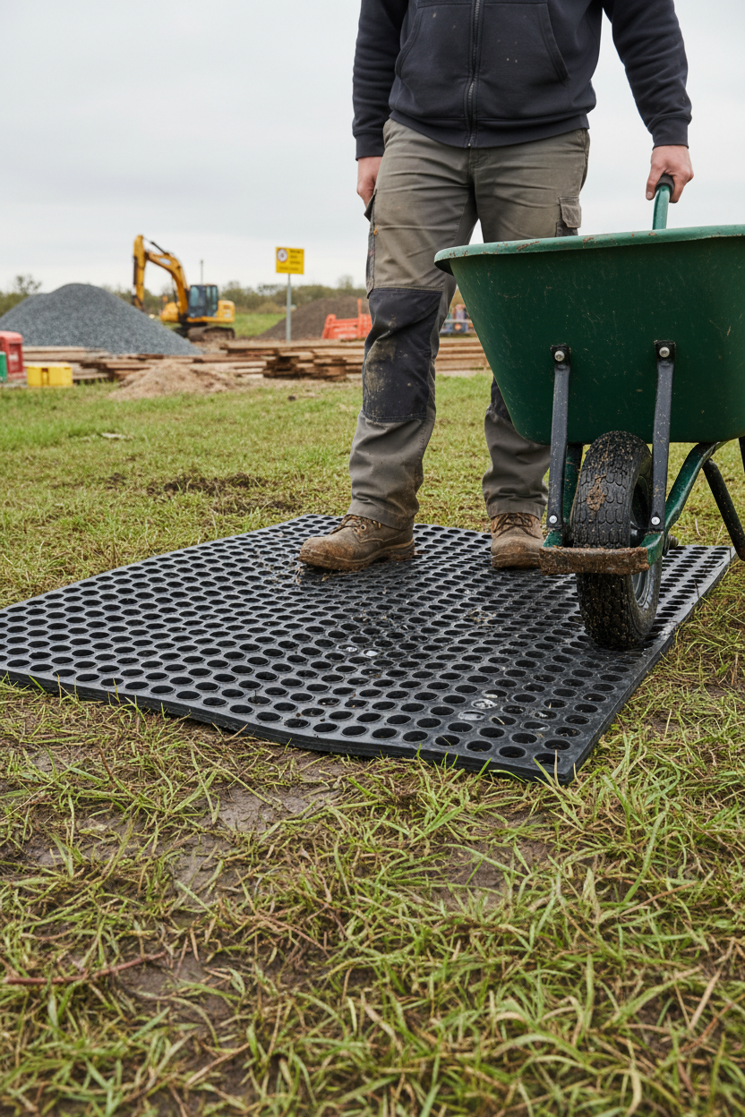 Premium Heavy Duty Rubber Grass Mats 1m x 1.5m for Safe and Durable Outdoor Areas