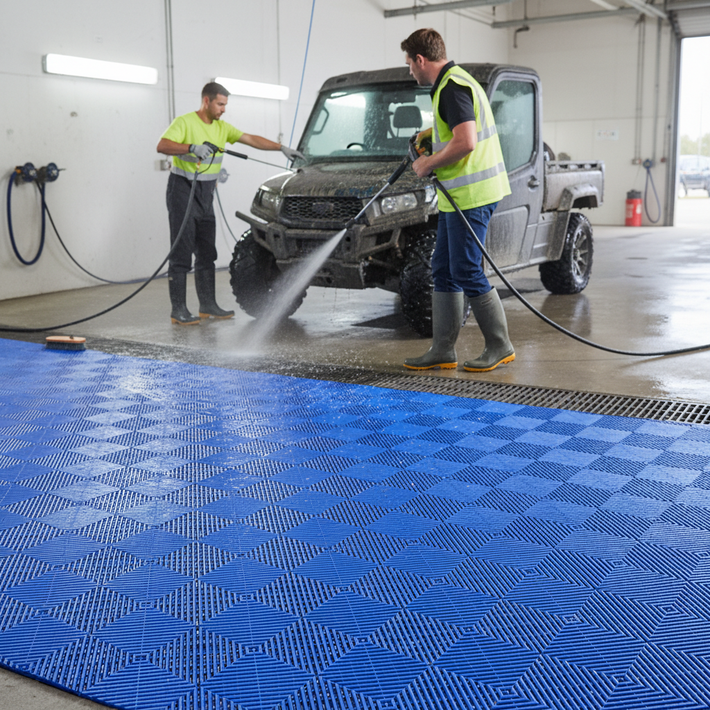 Premium Slip-Resistant Wet Area Mats for Pools and Showers - UV-Resistant Vinyl with Quick Installation and Safety Certifications