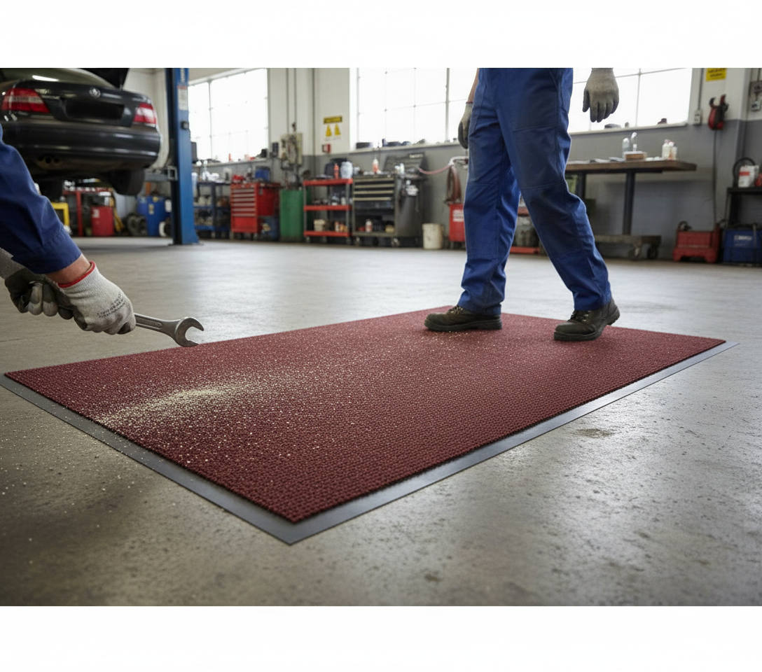 Premium Plush Vinyl Runner Roll Matting for Light to Medium Traffic Areas - Slip Resistant and Effective Dirt Control