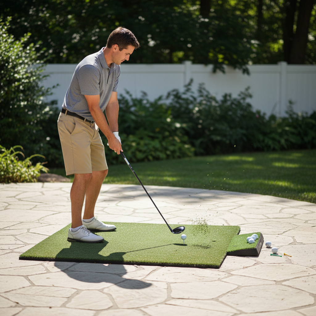 Premium High-Performance Golf Mat with 15mm Polypropylene Surface and 10mm Shock-Absorbing Foam for Enhanced Durability and Comfort