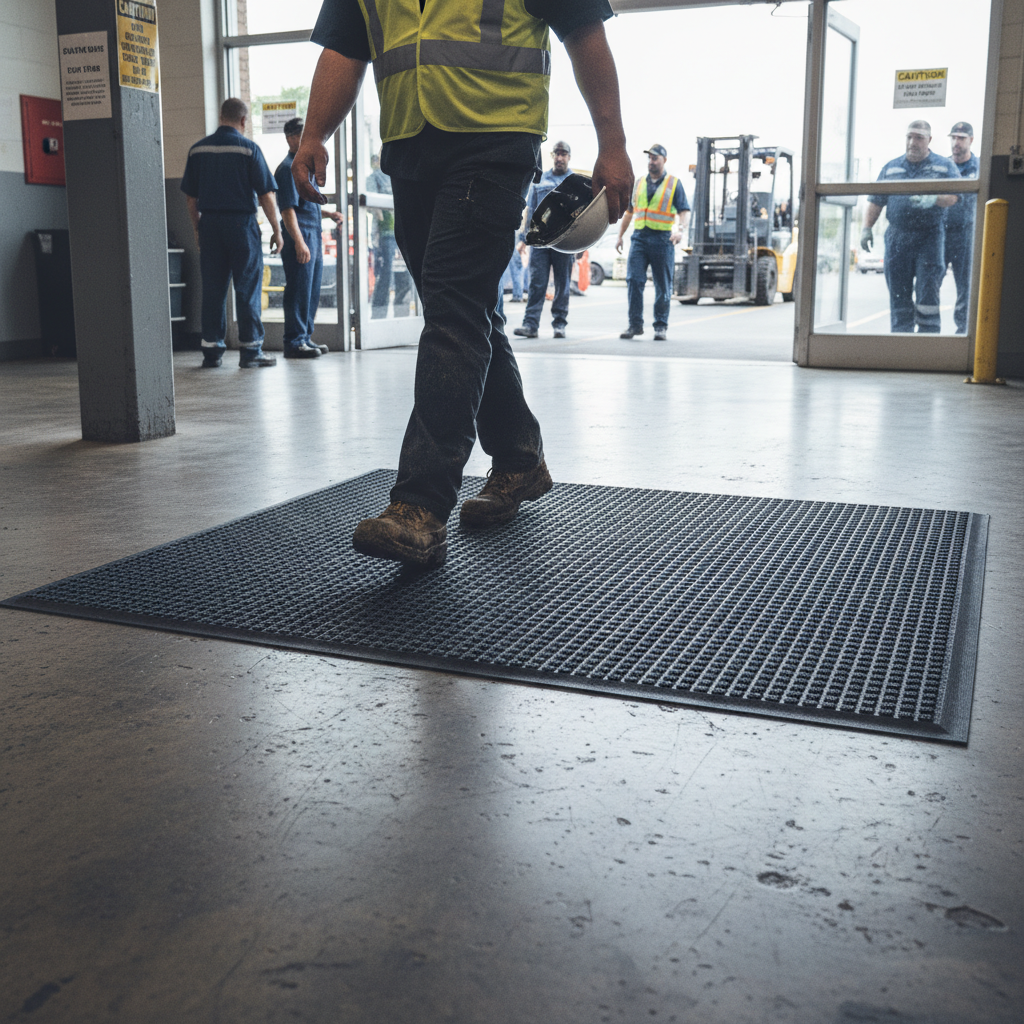 Premium Bi-Level Waterhog Classic Mat with Rubber Border for Dirt and Moisture Control