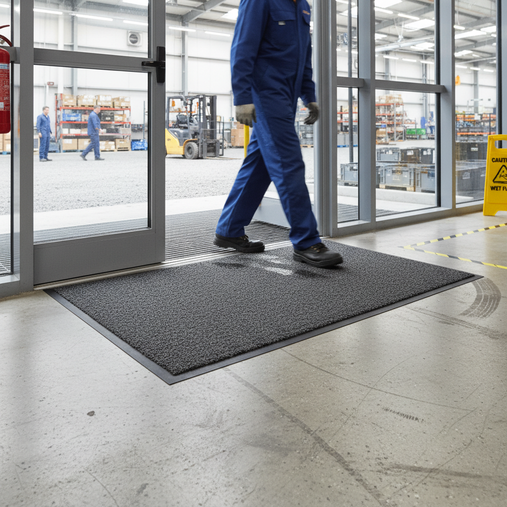 Premium Heavy Duty Entrance Mat with Anti-Slip Backing for High-Traffic Areas - Moisture-Wicking and Durable Design