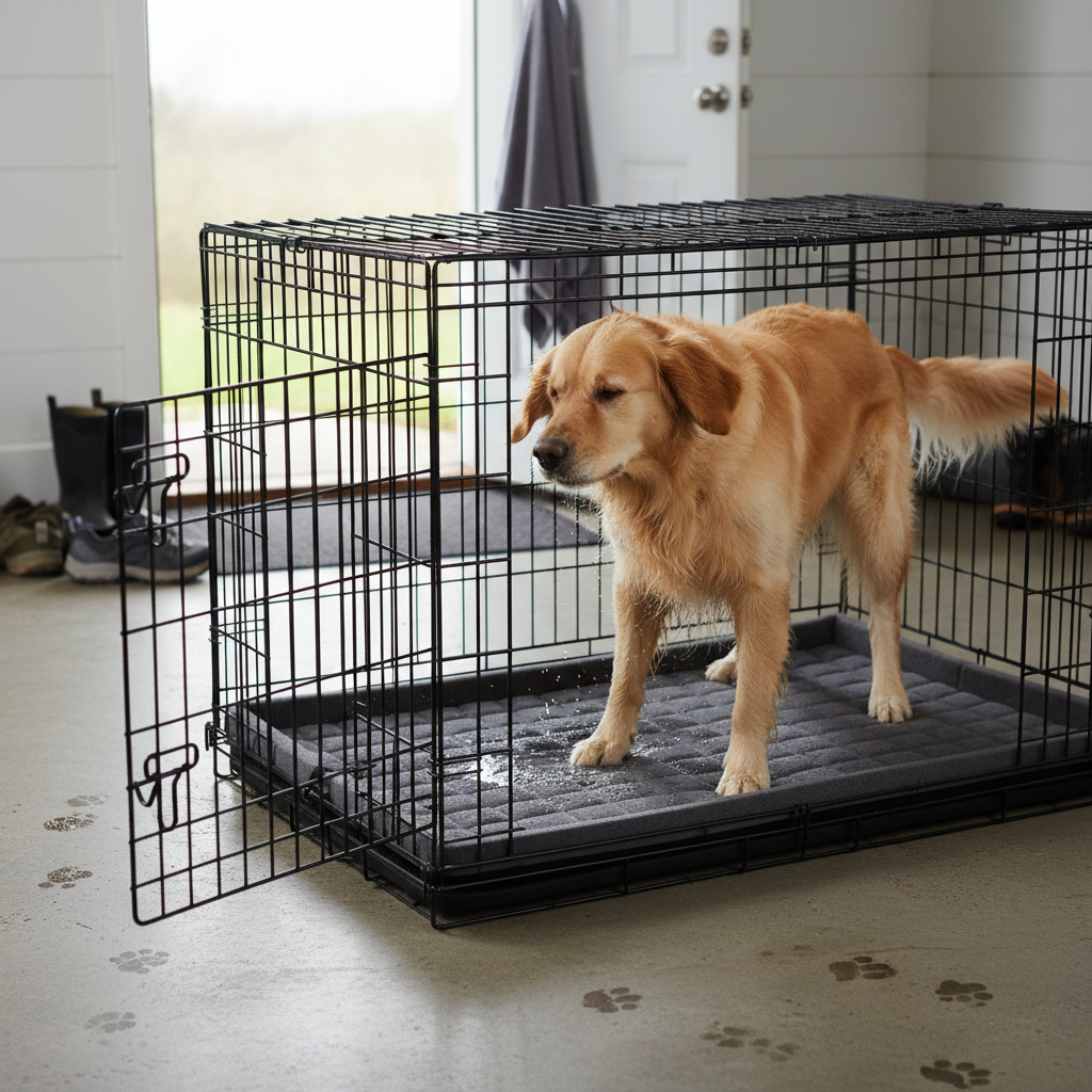 Premium Heavy Duty Crate Mat for Pets - Eco-Friendly Polymer, Scratch Protection, and Easy Maintenance
