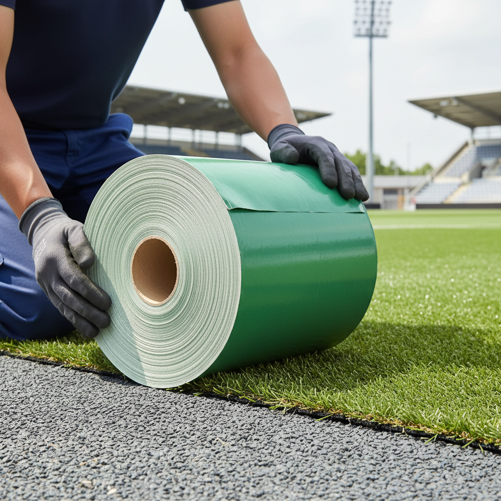 Premium Sports Pitch Joining Tape 30cm Wide x 100m Long for Seamless Turf Connection and White Line Precision