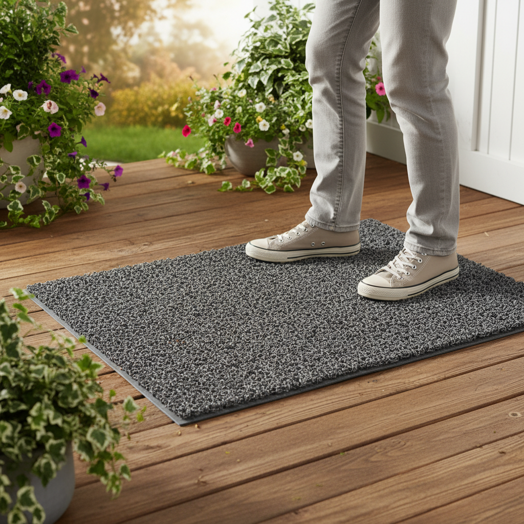 Premium Outdoor Entrance Mat with UV-Resistant Non-Directional Looped Surface for Effective Dirt and Moisture Removal