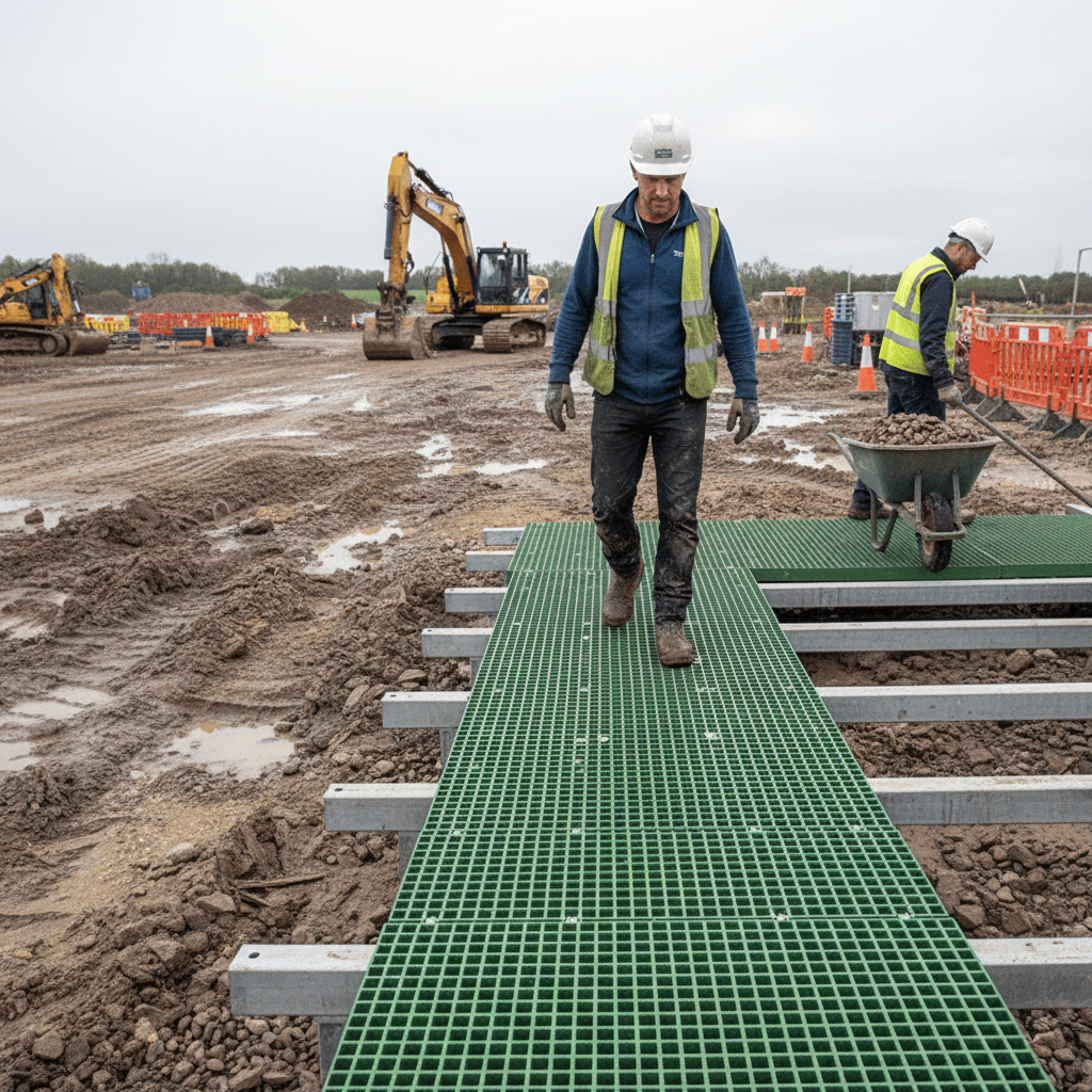 High-Performance Waffle Boards - Durable Glass Reinforced Polyester with Slip Resistance for Industrial and Marine Use