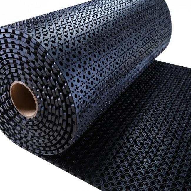 Black Rubber Grass Mat Roll 1m x 10.5m