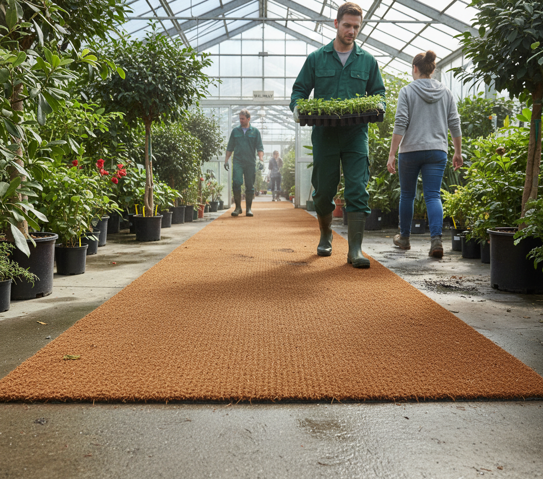 Premium Heavy Duty Coir Coconut Roll Matting for High-Traffic Areas - Custom Sizes Available with Durable PVC Backing