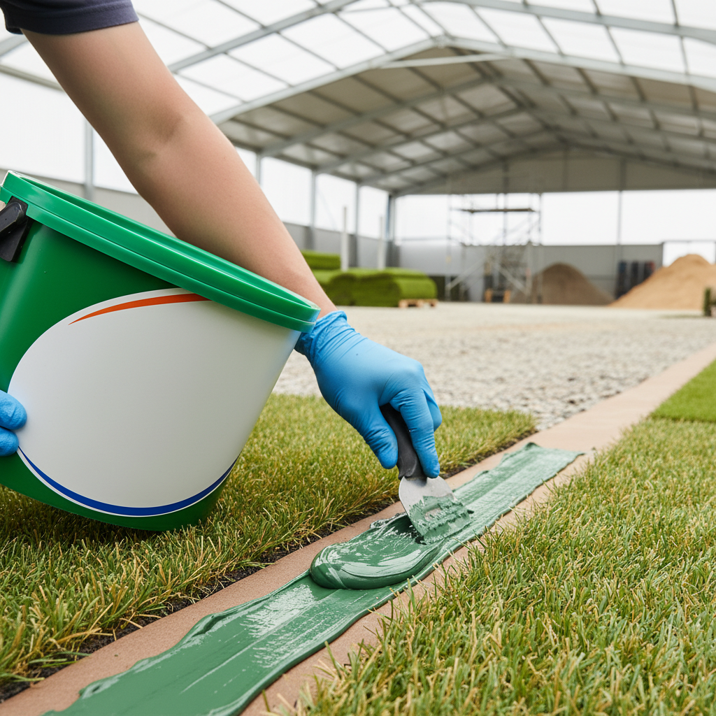 Premium High-Performance Artificial Grass Adhesive Kit with 10m Coverage - 5kg Tub and 0.5kg Hardener for Strong Bonding