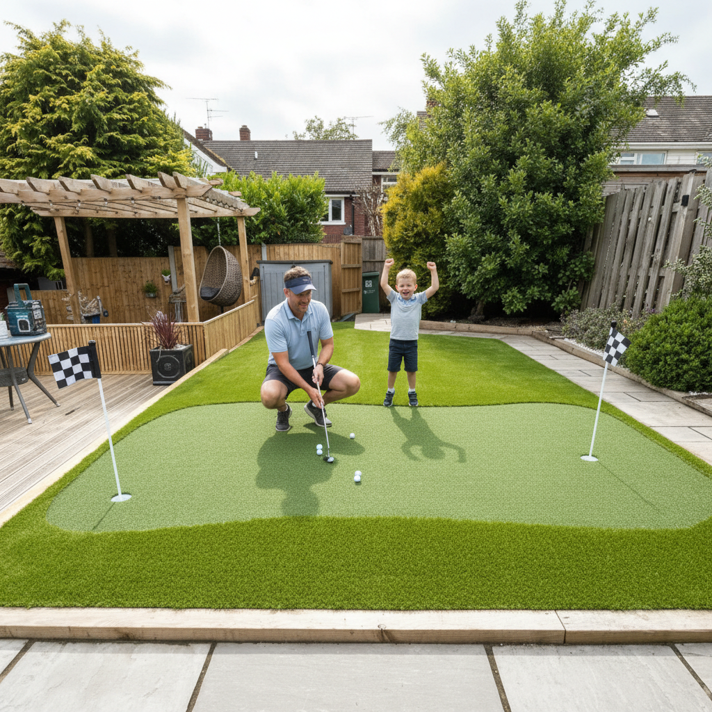 Premium 35mm Artificial Golf Fringe - Durable Multidirectional Grass for Putting Greens with Low Maintenance Benefits