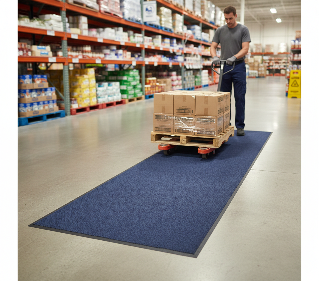 Premium Heavy Duty Supermarket Mats with 3mm Nitrile Rubber Base for Safety and Durability in High-Traffic Retail Areas