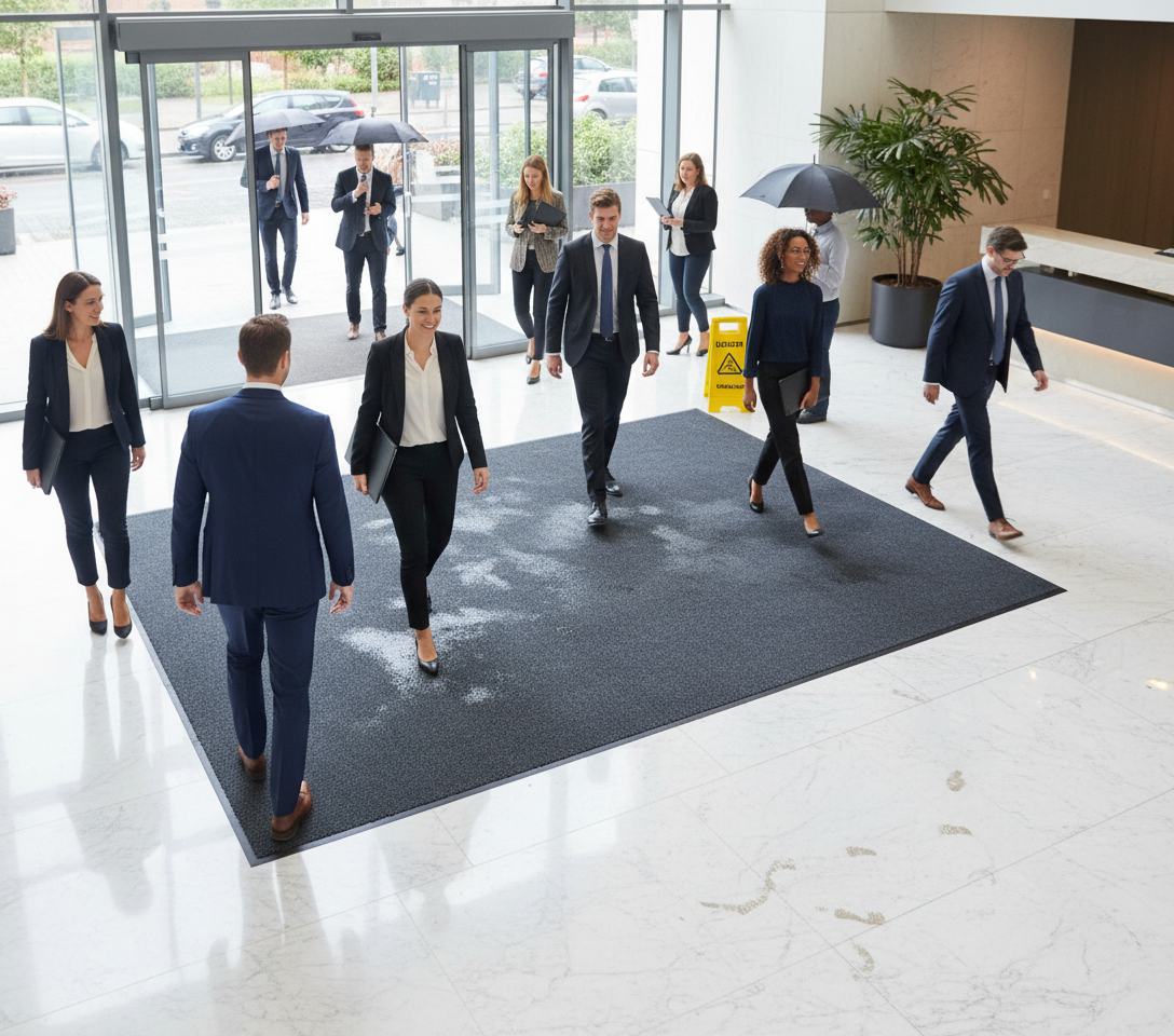 Premium Absorbent Mat with Advanced Moisture Management and Durable Construction for High-Traffic Areas