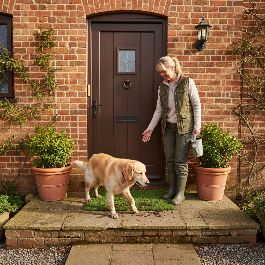 Premium Artificial Grass Doormat 45cm x 75cm - Unique Design for Effective Shoe Cleaning