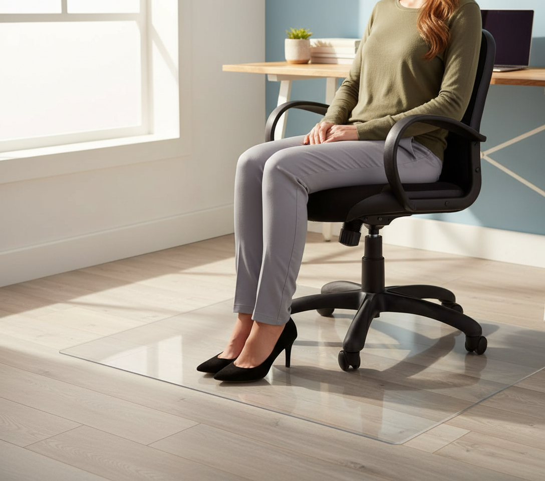 Premium Extra Thick Heavy Duty Chair Mat for Carpet Floors - Ergonomic Design and Durable Protection