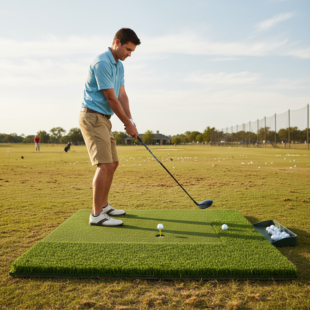 Premium High-Performance Golf Mat with 15mm Polypropylene Surface and 10mm Shock-Absorbing Foam for Enhanced Durability and Comfort