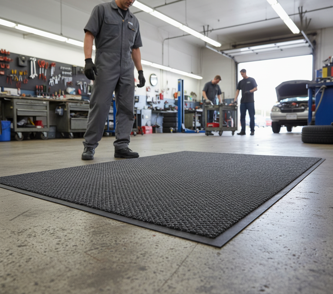Premium Heavy Duty Entrance Mat with Twisted Pile Surface and Anti-Slip Backing for High Footfall Areas