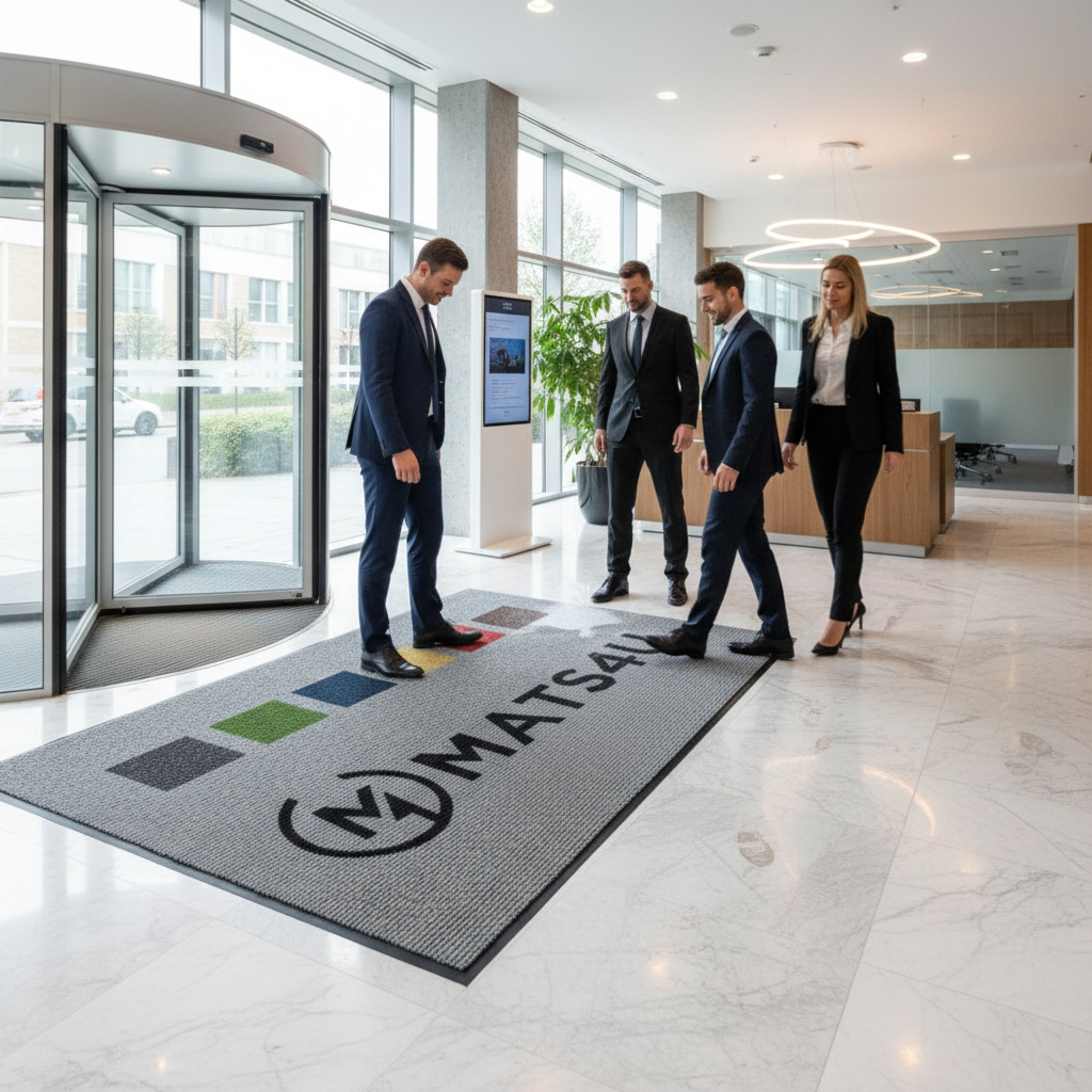 Premium Colour Brush Logo Mat - Durable and Stylish Entrance Mat for Home or Office Use