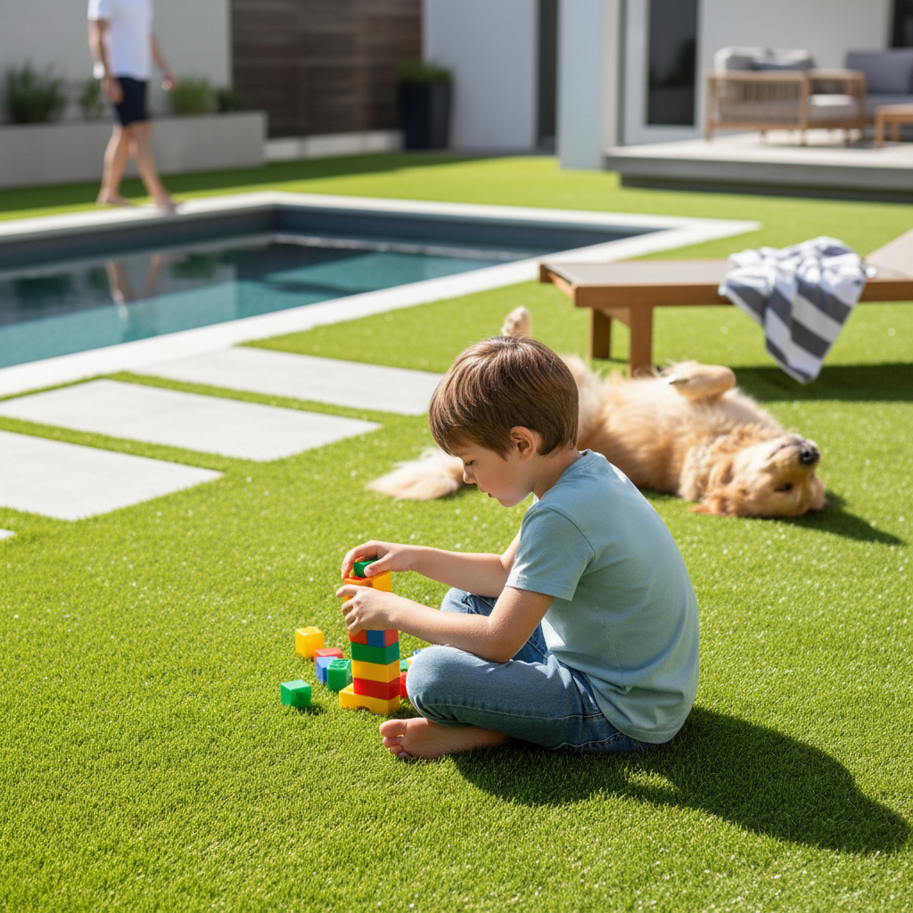 Premium 35mm Artificial Grass with Natural Jute Thatch - Ideal for Outdoor Spaces and Low-Maintenance Lawns