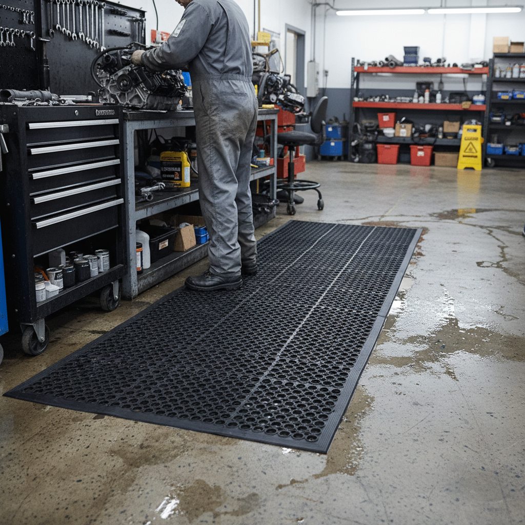 Premium Heavy Duty Rubber Ramp Mat Rolls with Honeycomb Design for Safety and Comfort in Industrial Applications