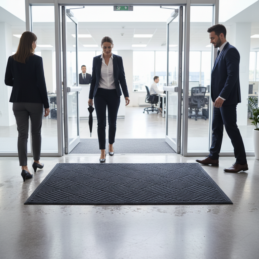 Premium Eco-Friendly Diamond Pattern Floor Mat 61cm x 89cm for Heavy Foot Traffic Protection