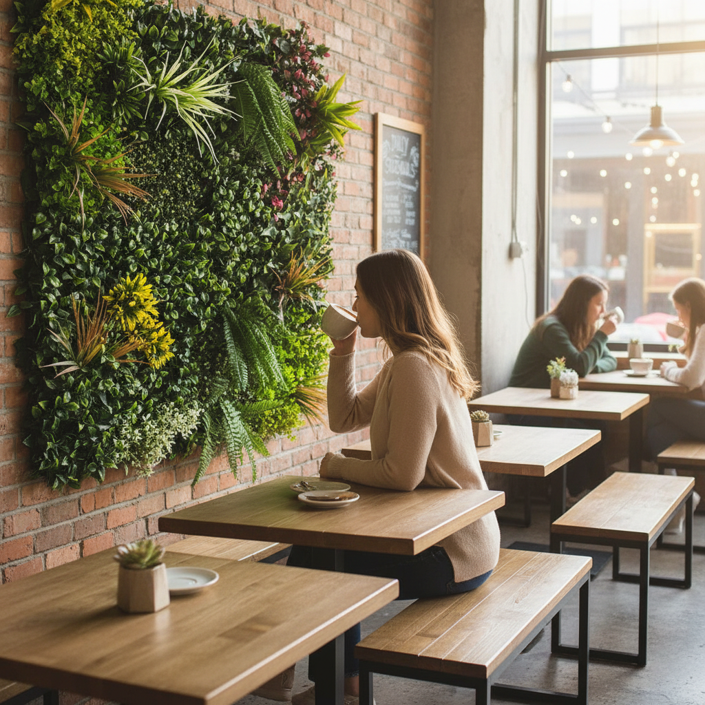 Premium Artificial Plant Wall Panel 1m x 1m - UV Protected, Durable, Easy Installation for Indoor and Outdoor Decor