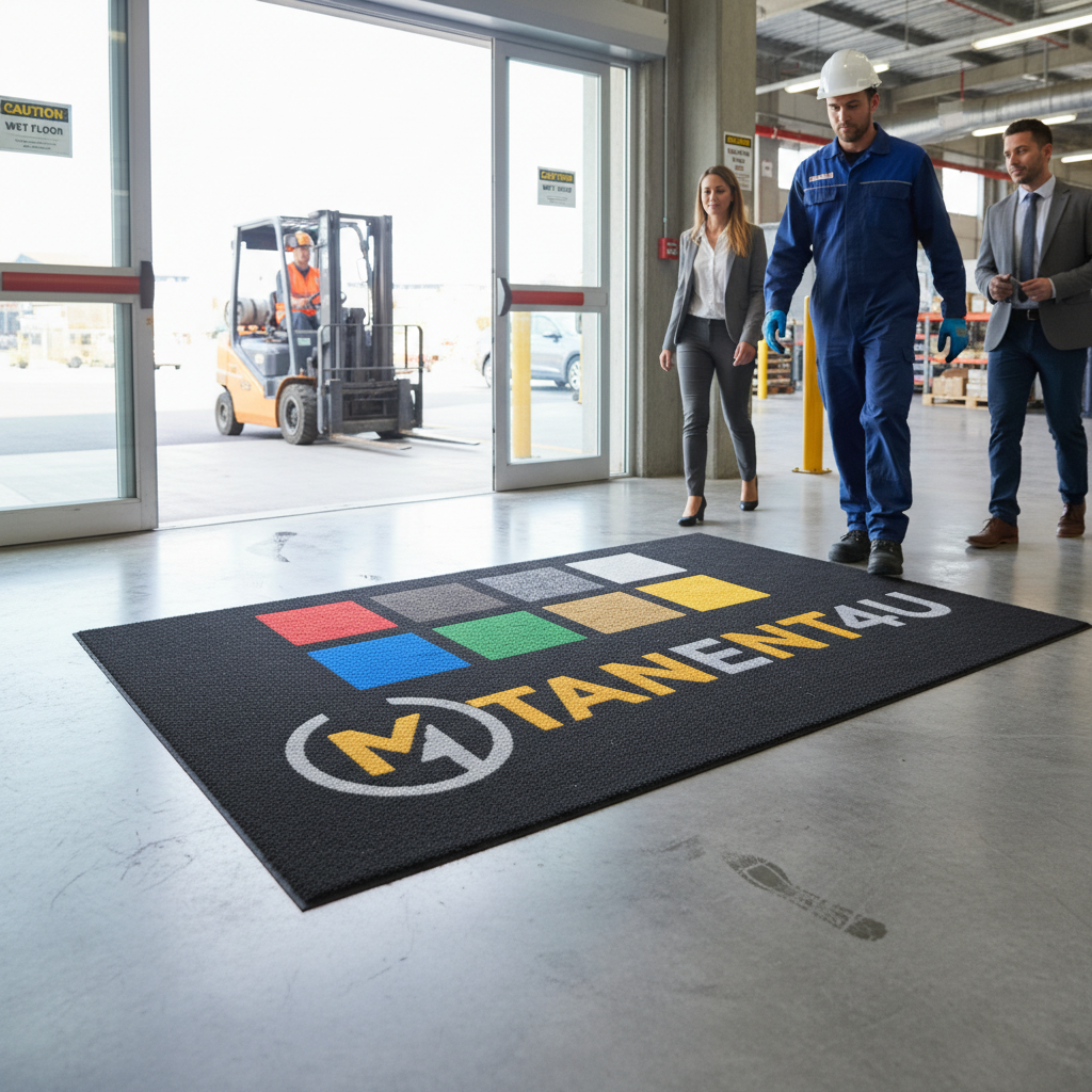 Premium Heavy Duty Entry Logo Mat - Durable, Non-Slip, Customizable Size and Design for Commercial Spaces