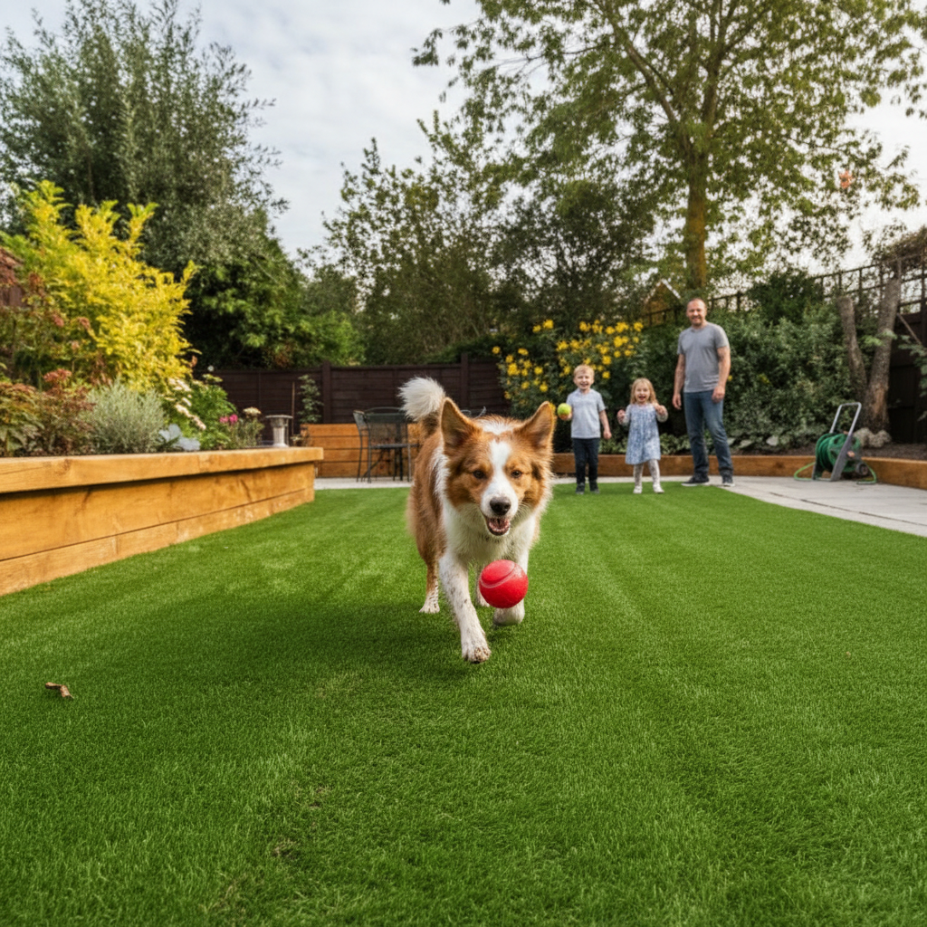 Premium 30mm Artificial Grass with Luxurious Look and Exceptional Durability for Pets and High-Traffic Areas