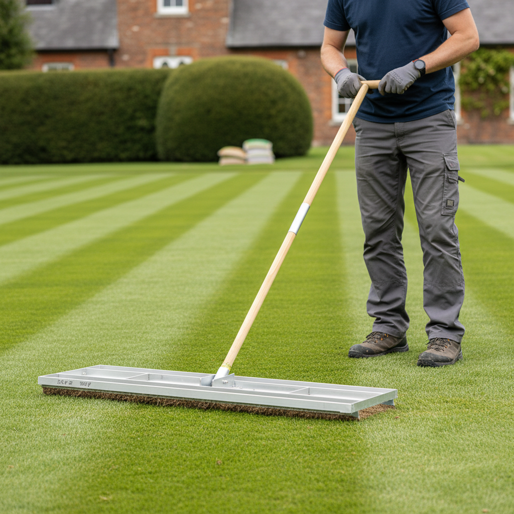 Premium Heavy Duty Screeder with Sturdy Wooden Handle for Landscaping - Available in 50cm, 65cm, and 75cm Widths