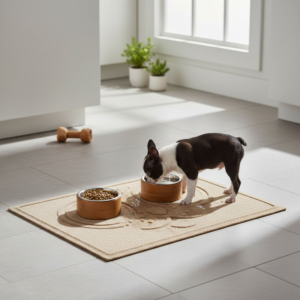 Premium Heavy Duty Puppy Bowl Mat - High-Performance Floor Protection for Messy Eaters and Splashers